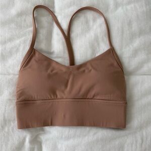 Lululemon Flow Y Longline Brown Sports Bra